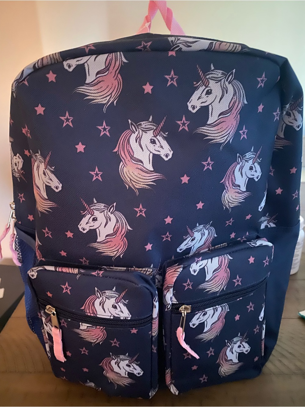 ravel Kids Unicorn Backpack - Navy and Pink